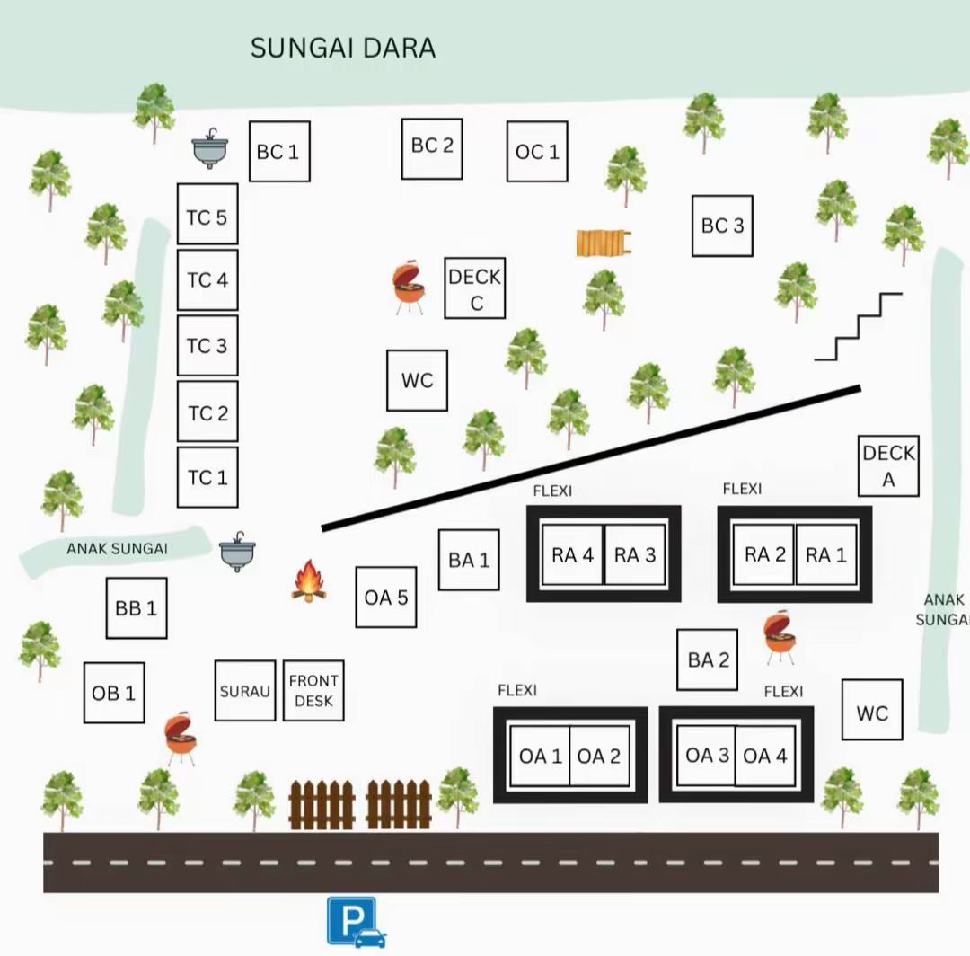 Zamnaj Campsite map